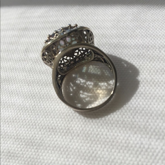 Genuine Mystic Topaz sterling silver ring - Picture 5 of 7